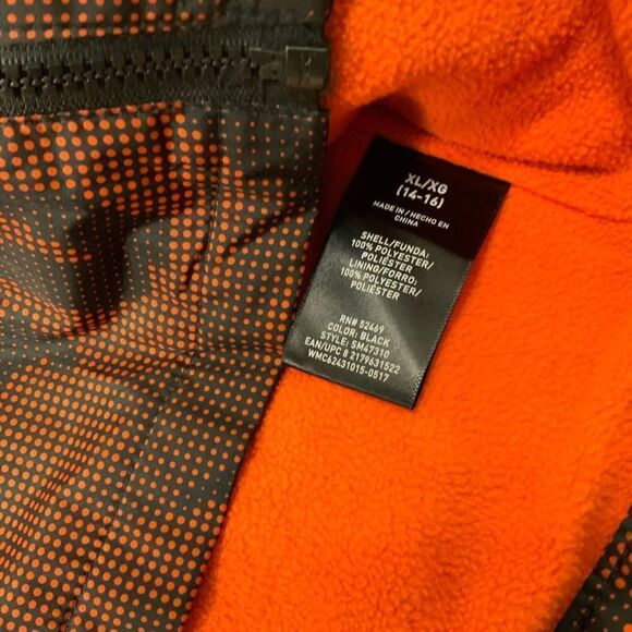 Youth Swiss Tech orange and black camo fleece lined jacket - Picture 4 of 4